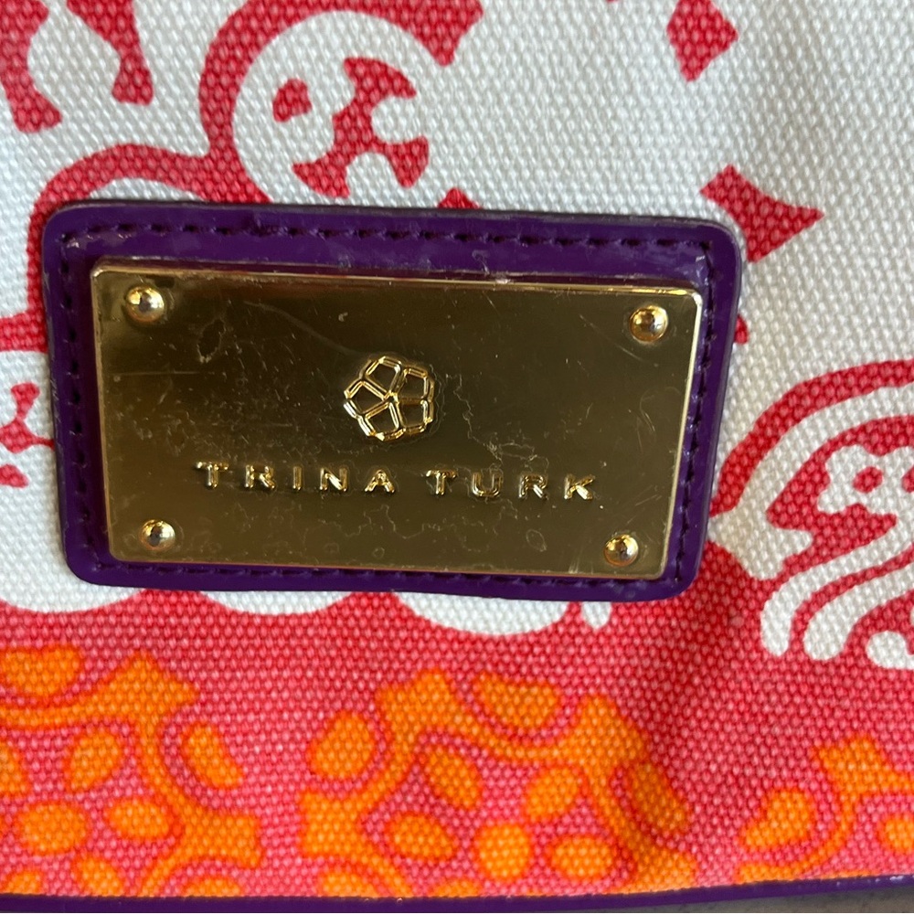 Trina Turk Multicolor Floral Cellphone Clutch Purse - Picture 2 of 13